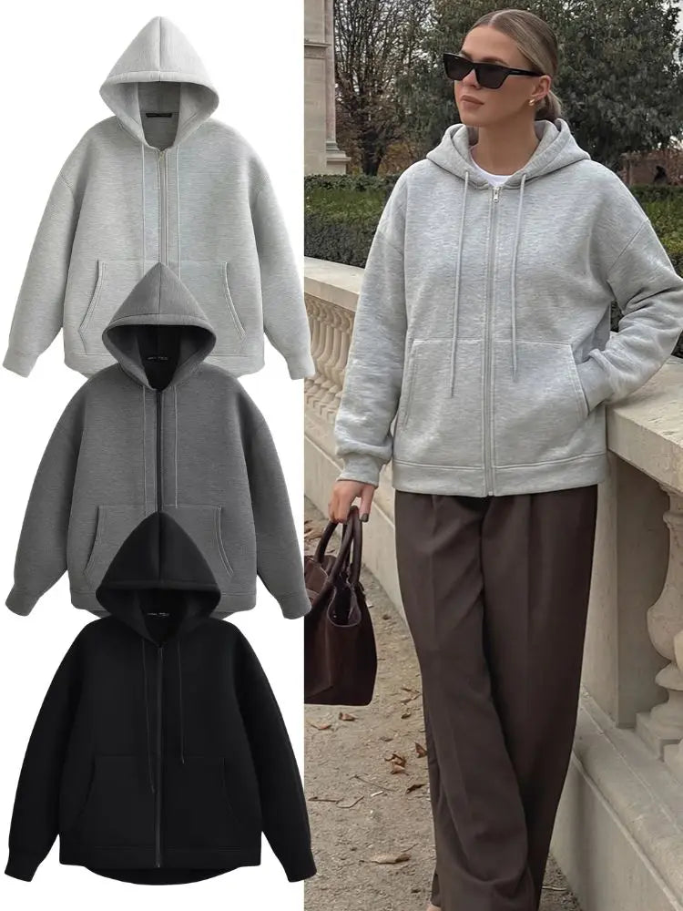 Oversized Zip Hoodie Jacket