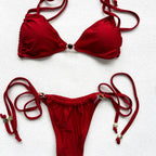 Crystal Bandeau Bikini & Cover-Up Set