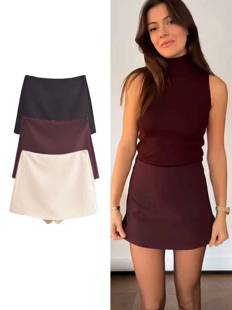 Vintage Side-Zip Skort