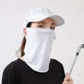 Ice Silk UV Face Scarf for Women Men, Sun Protection Neck Cover, Breathable Sports Mask for Golf Cycling Outdoor sun screen