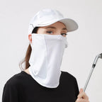 Ice Silk UV Face Scarf for Women Men, Sun Protection Neck Cover, Breathable Sports Mask for Golf Cycling Outdoor sun screen