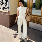 Cotton-Linen Vest & Trousers Set