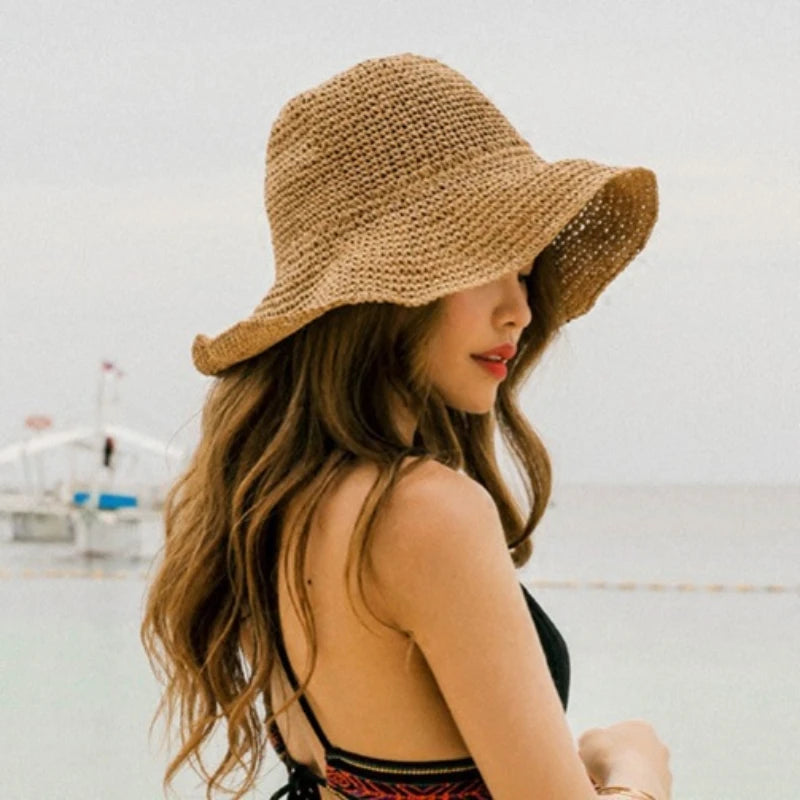 Handwoven Straw Bucket Hat