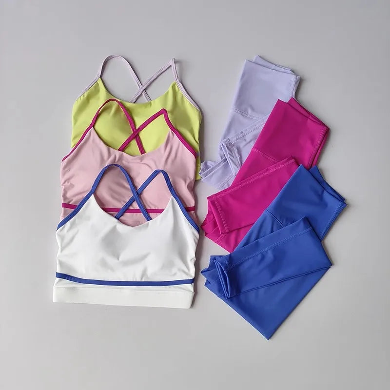 Aurelia Sun High-Waist Yoga Set – White – image 3