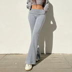 Low-Rise Bootcut Trousers
