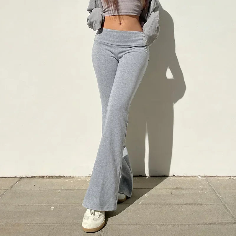 Low-Rise Bootcut Trousers