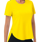 TACVASEN UPF 50+ Workout Tops for Women Short Sleeve Sun Protection Quick Dry Wicking T Shirt Summer Yoga Athletic Running Gym