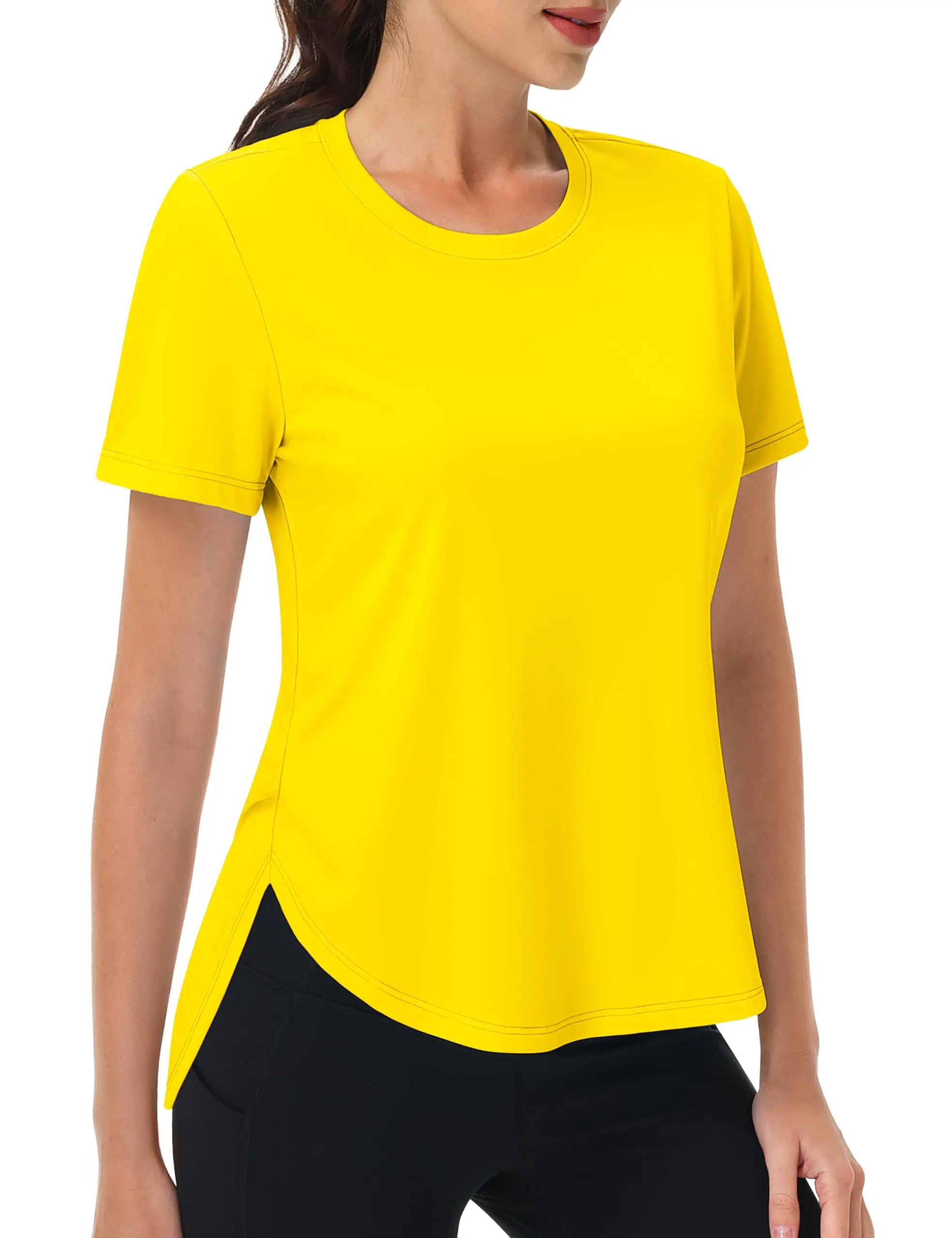 TACVASEN UPF 50+ Workout Tops for Women Short Sleeve Sun Protection Quick Dry Wicking T Shirt Summer Yoga Athletic Running Gym