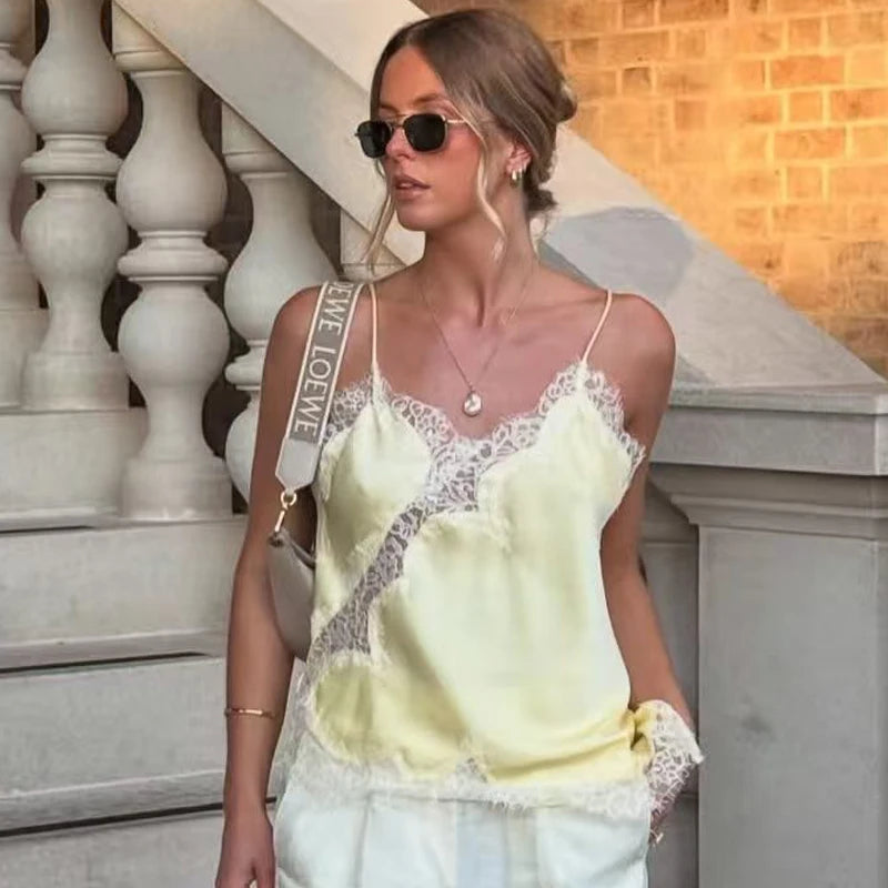 Asymmetric Lace Camisole