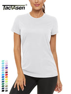 TACVASEN Summer Casual T-shirts UPF 50+ Quick Dry Womens Skin Sun Protection T-shirt Outdoor Running Swim Athletic T shirts Tops
