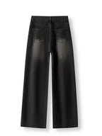 Denim High-Waist Straight-Leg Jeans