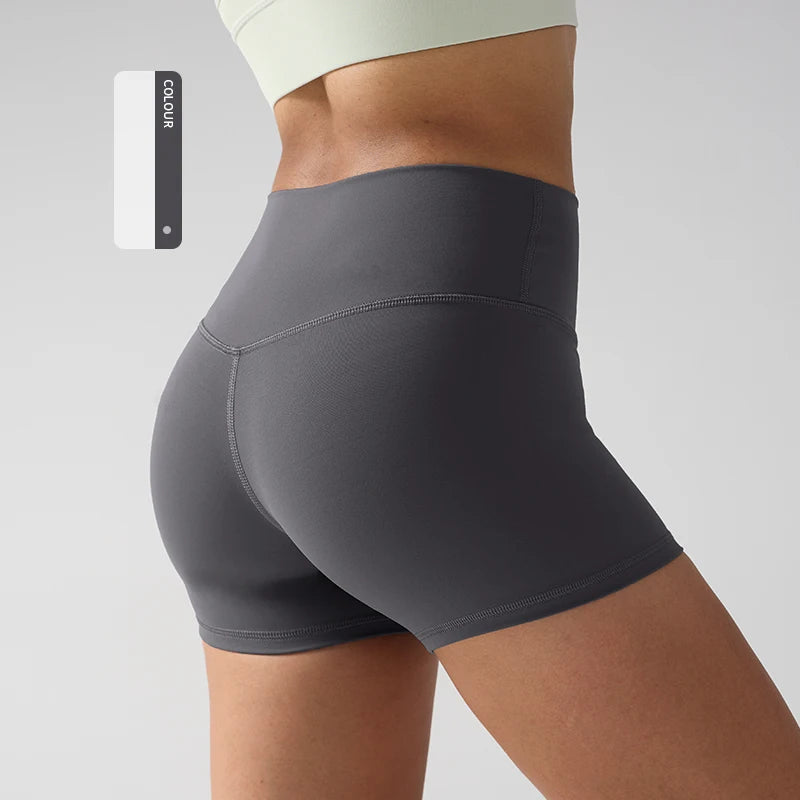 Aurelia Sun Quick-Dry High-Waist Yoga Shorts – Pink Coffee – image 20