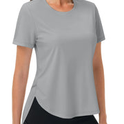 TACVASEN UPF 50+ Workout Tops for Women Short Sleeve Sun Protection Quick Dry Wicking T Shirt Summer Yoga Athletic Running Gym