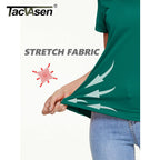 TACVASEN Summer Casual T-shirts UPF 50+ Quick Dry Womens Skin Sun Protection T-shirt Outdoor Running Swim Athletic T shirts Tops