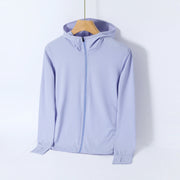 Summer Thin Ice Silk UV Women's Sunscreen Swimwear Jacket Front Zip UPF 50+ Fishing Clothing Couple Sunwear