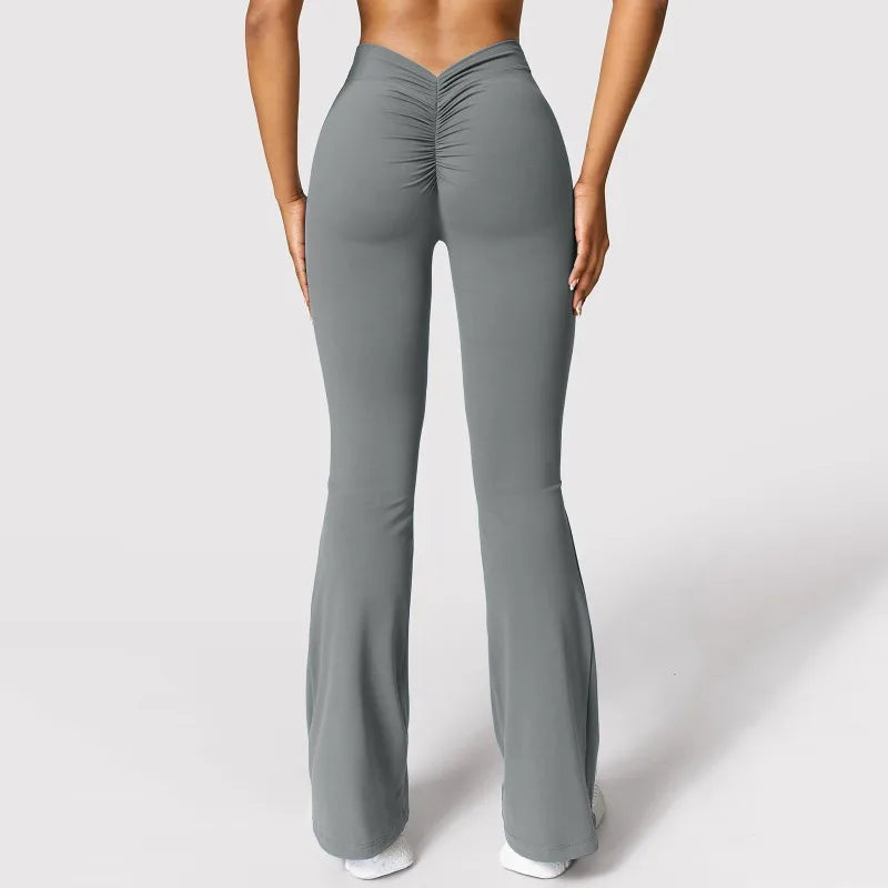 V-Waist Flare Leggings