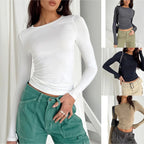 Essential Long-Sleeve Crop Tee