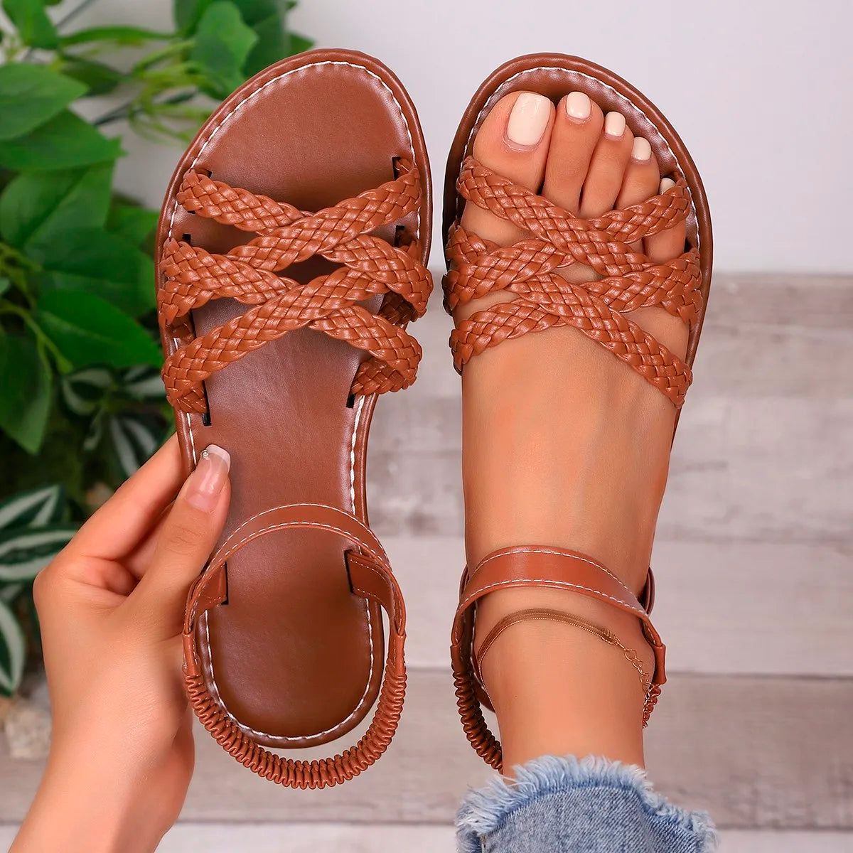Roman Strap Flat Sandal Collection