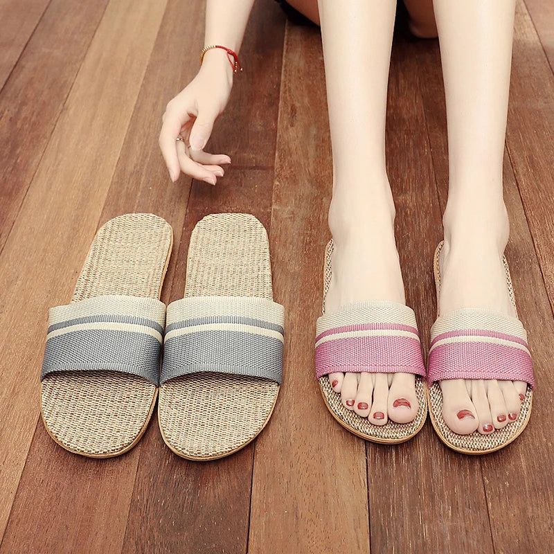 Hemp-Texture Indoor Slides