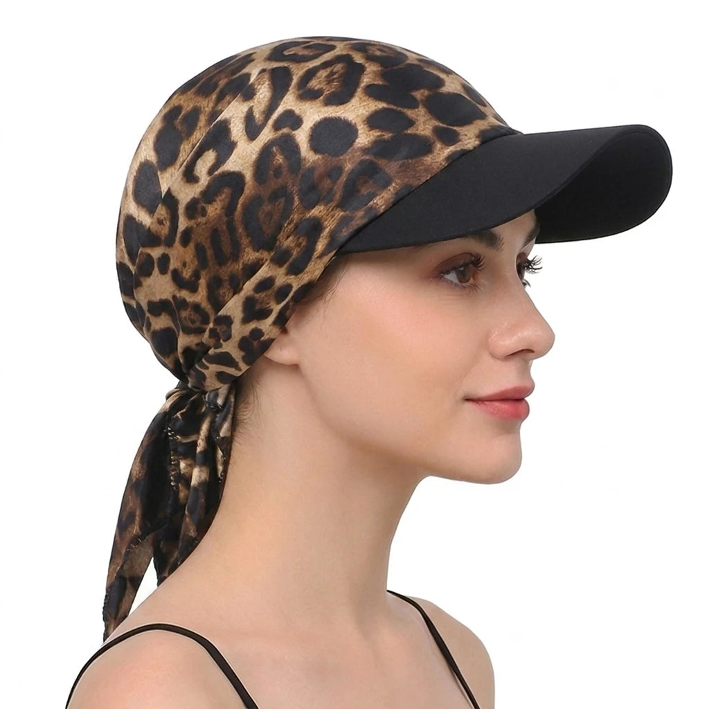 Satin Print Scarf Cap