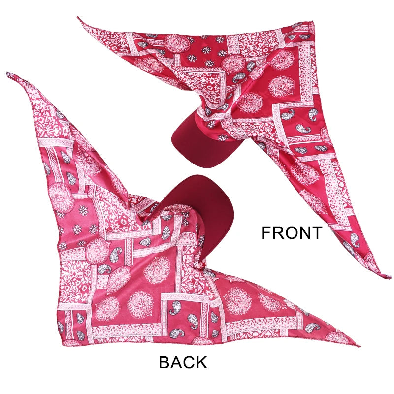 Satin Print Scarf Cap