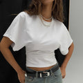 Corset-Seam Cropped Tee