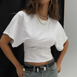 Corset-Seam Cropped Tee