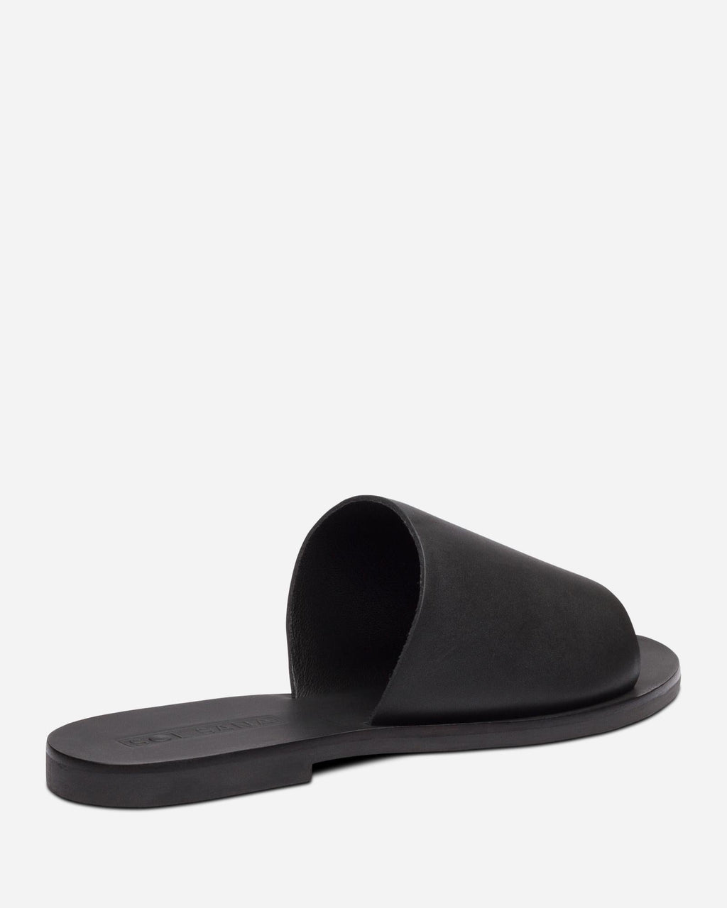 Teresa Leather Slide – Black by Aurelia Sun