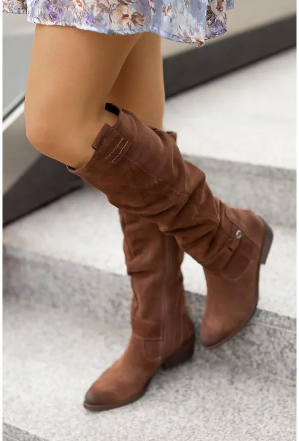 Knee-High Block-Heel Boots