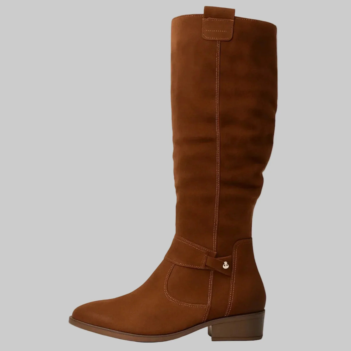 Knee-High Block-Heel Boots