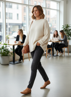 Suki Oversized Drop-Shoulder Knit Sweater