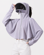Aurelia Sun Airy Sun Cape – Grey, One Size