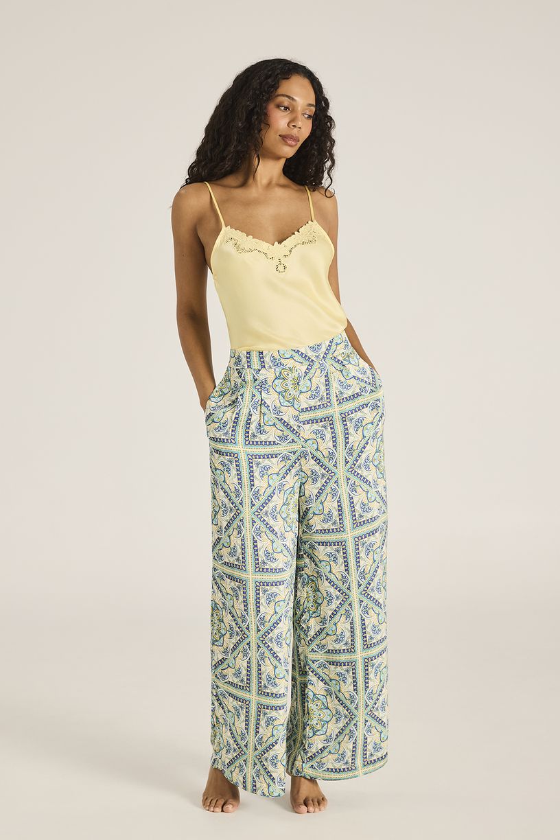 Emerald Wide-Leg Resort Pants
