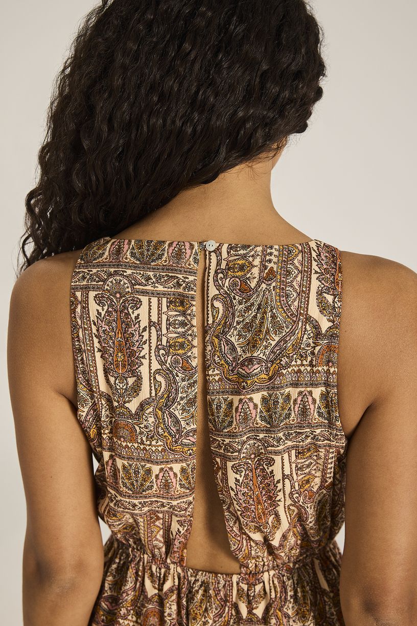 Printed Cotton-Viscose Mini Dress