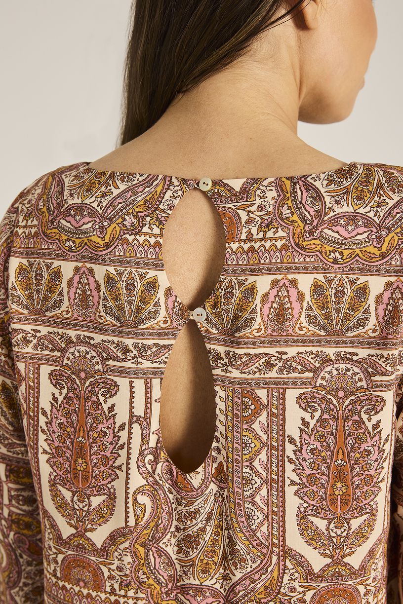Printed Viscose Mini Kaftan