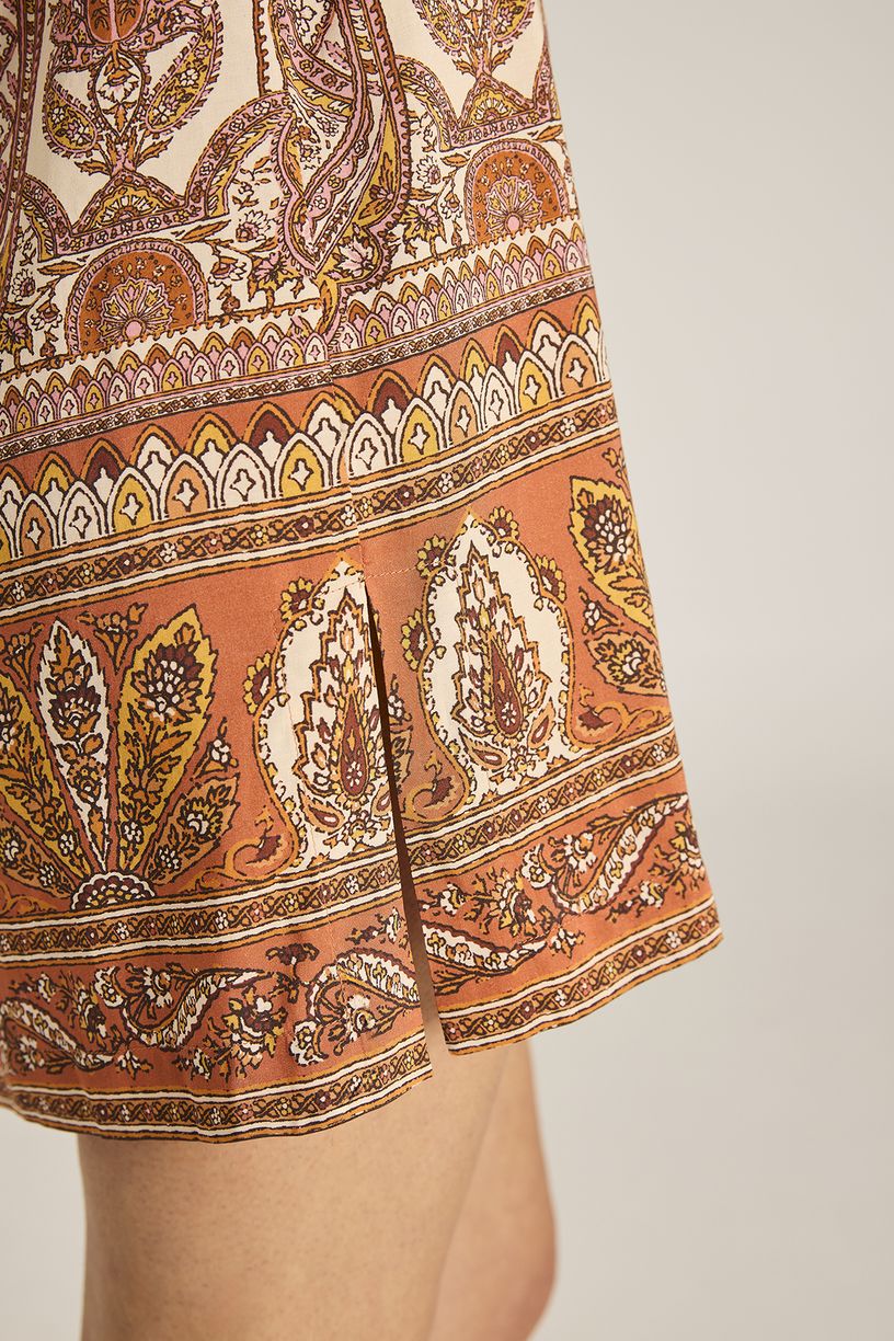 Printed Viscose Mini Kaftan