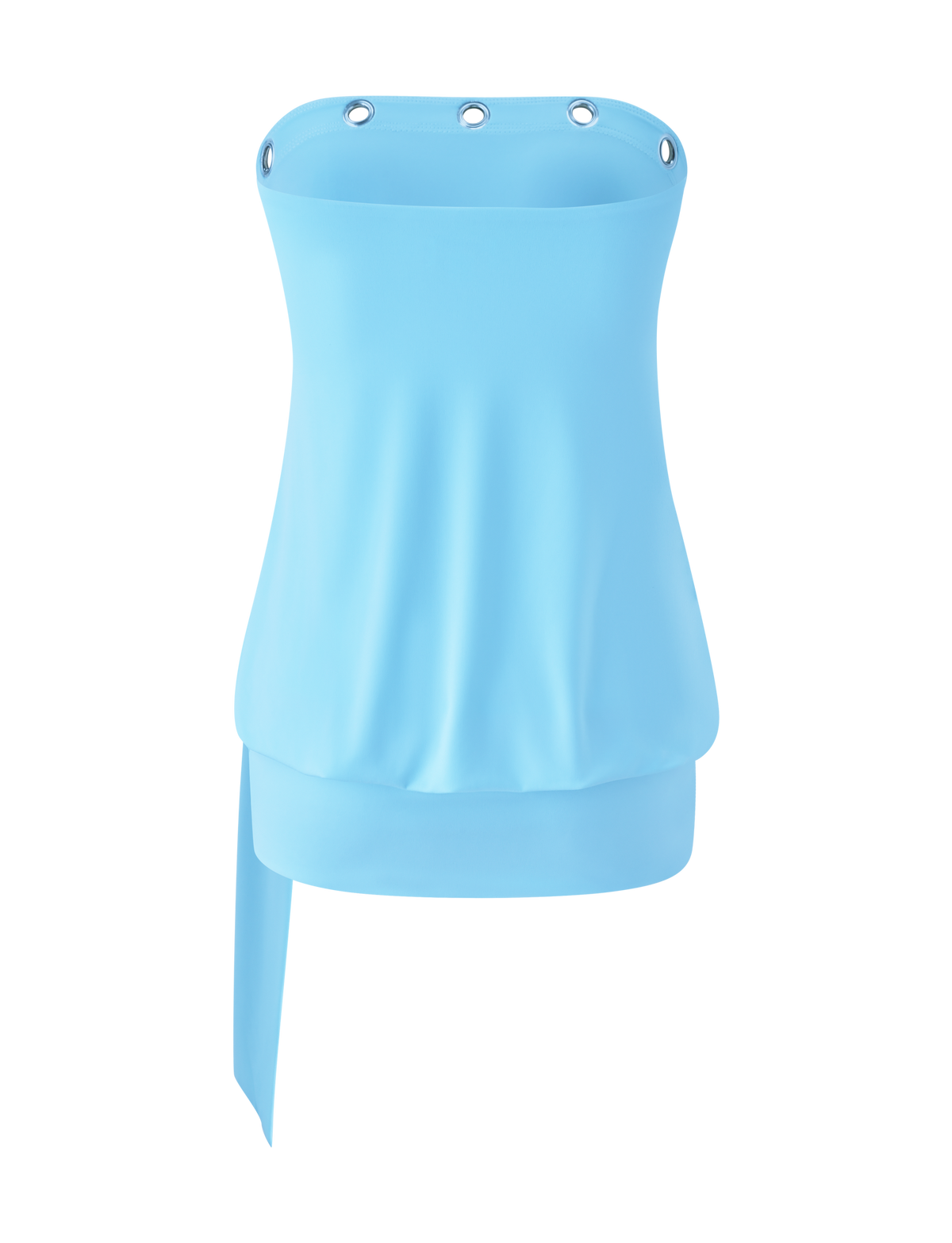 Strapless Blouson Mini Dress – Blue