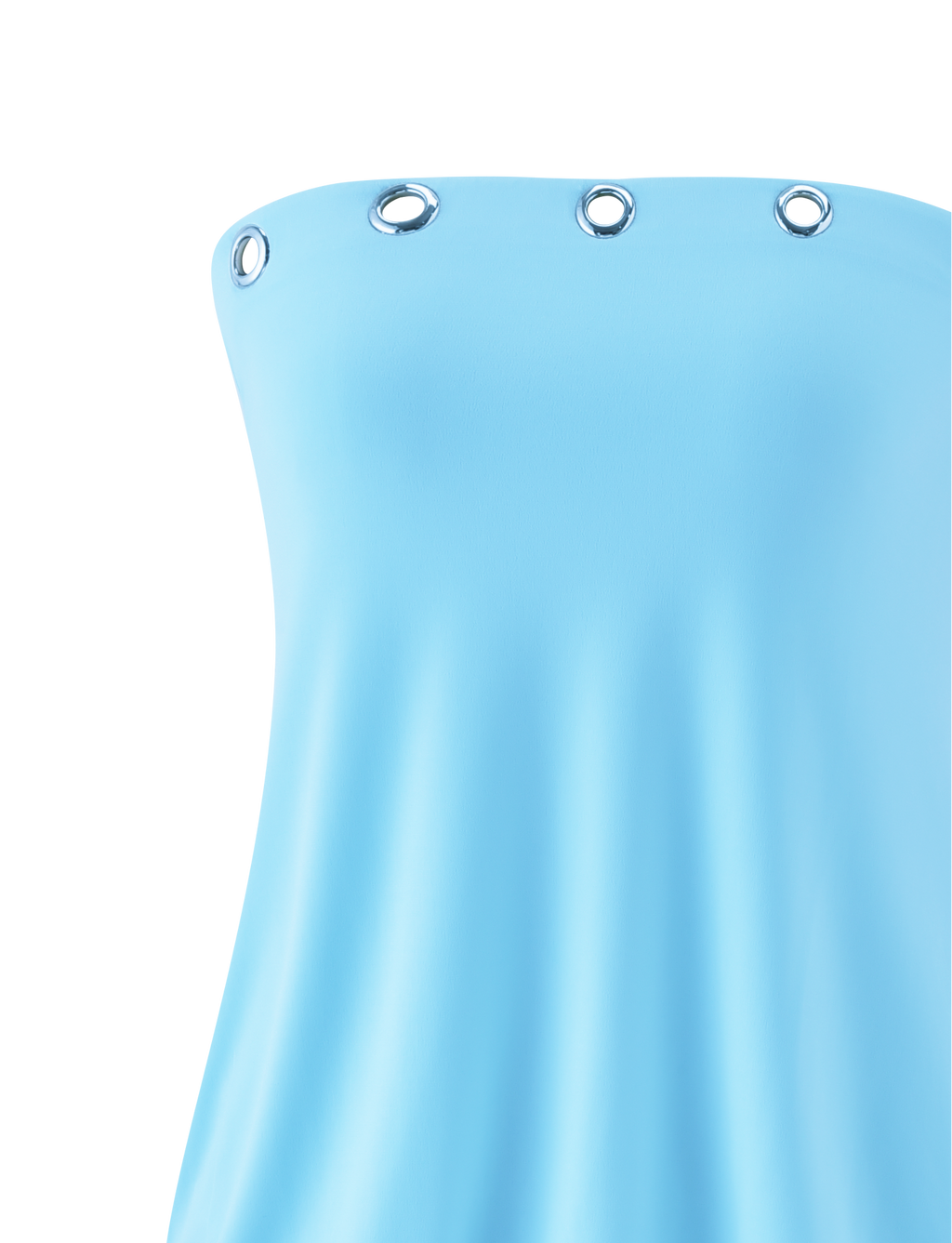Strapless Blouson Mini Dress – Blue