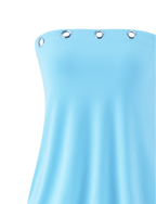 Strapless Blouson Mini Dress – Blue