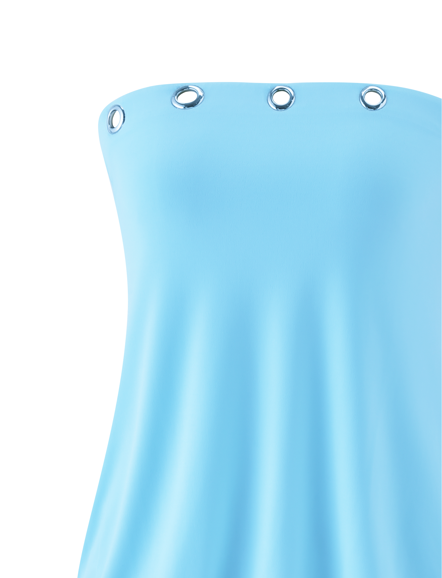 Strapless Blouson Mini Dress – Blue