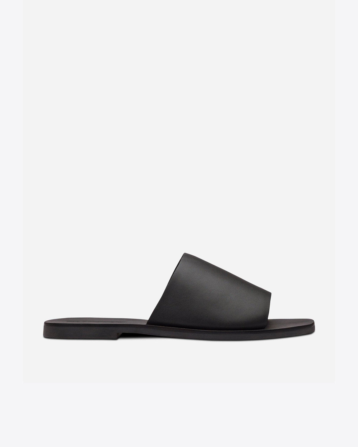 Teresa Leather Slide – Black by Aurelia Sun