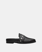 Tuesday Heart Leather Mule – Black/Silver by Aurelia Sun