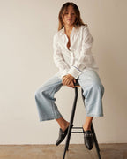 Tuesday Western Leather Mule – Black/Silver by Aurelia Sun