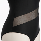 Sirena Ruched Mesh Swimsuit – Pink