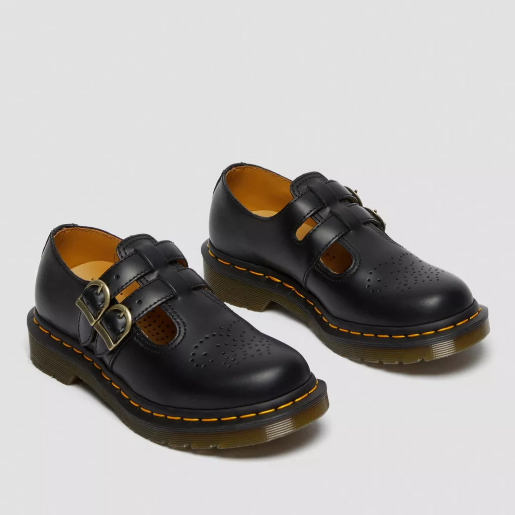 Uma Mary Jane Comfort Flats in Black by Aurelia Sun