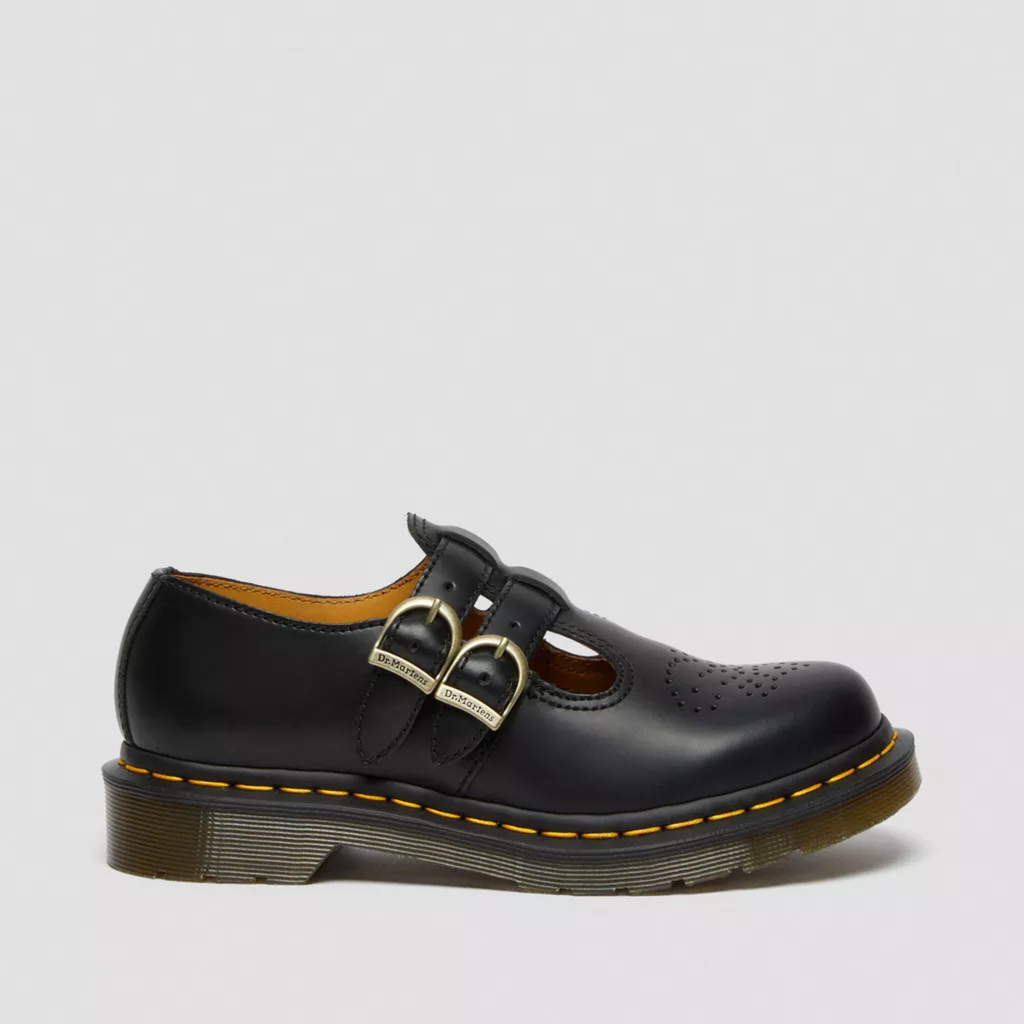 Uma Mary Jane Comfort Flats in Black by Aurelia Sun