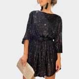Bianca Sequin Tie-Waist Mini Dress