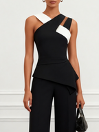 Raven Halter Evening Jumpsuit – Black
