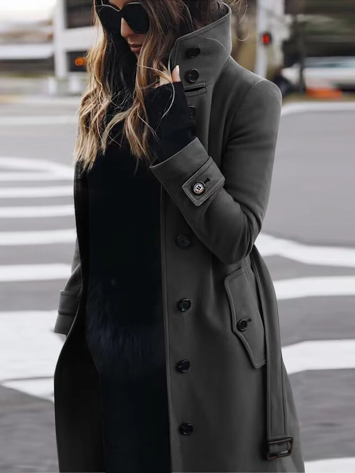High-Collar Longline Winter Coat