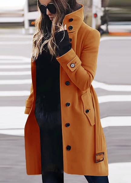 High-Collar Longline Winter Coat